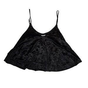 Madison & Berkeley Crushed Velvet Swing Cami SMALL Party Glam Goth Festival Top